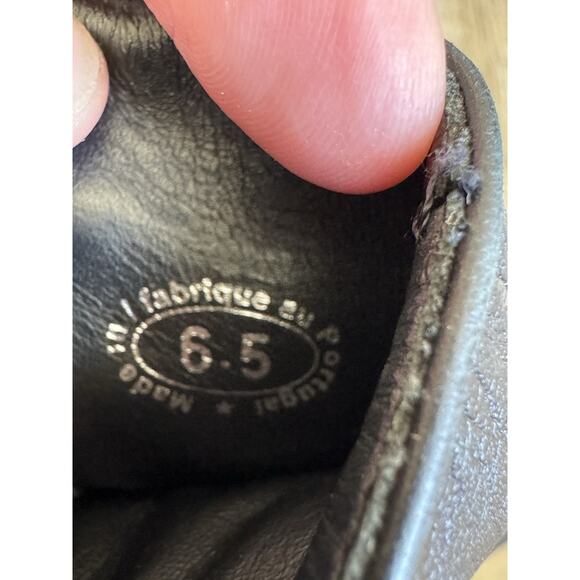 John Fluevog Slash Angular Ankle Bootie Black Leather Women’s 6.5 Point Toe Mesh - Picture 9 of 11